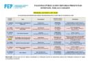 Agenda de palestras FEP com público presencial – 1º Quinzena – Maio/2022