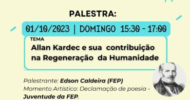 Palestra Pública FEP – Domingo, 01 de Outubro 2023 – 16h às 17h